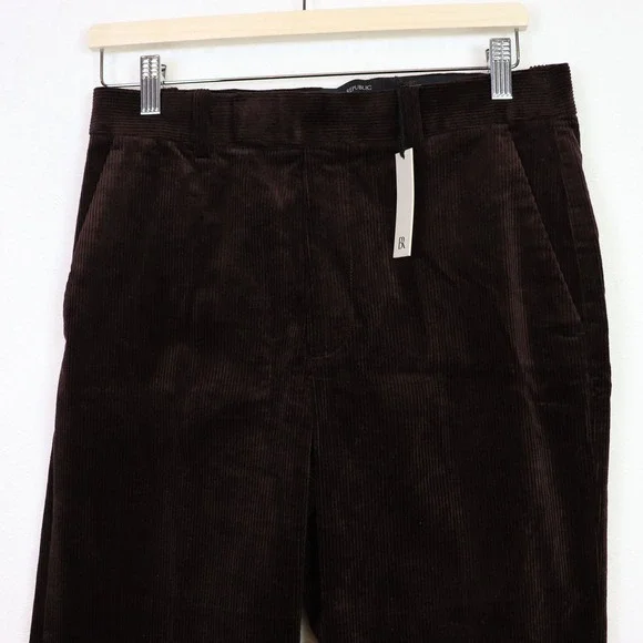 BANANA REPUBLIC Brown Corduroy Wide Leg Trousers 8 Petite - Picture 3 of 11